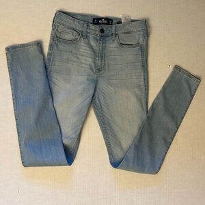 Hollister high rise super skinny classic stretch Jeans LightWash Denim Sz-3R. O5